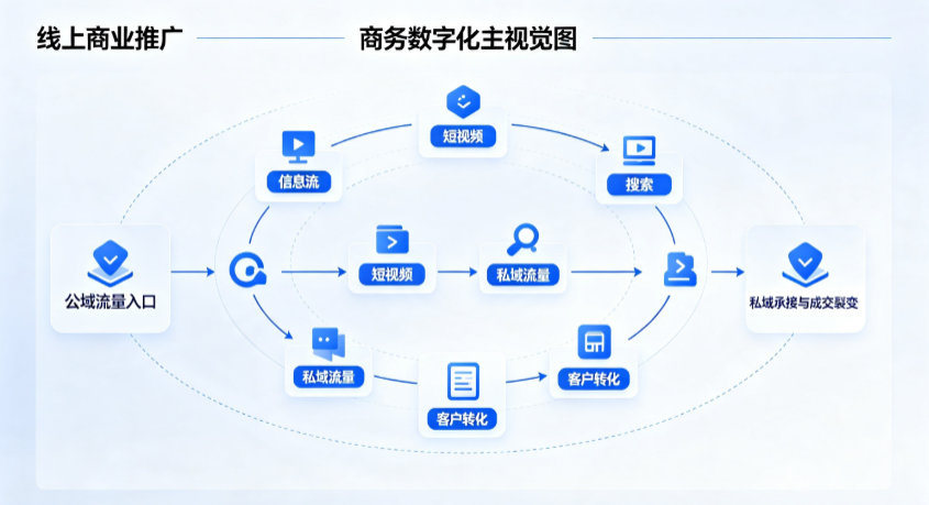 休宁县线上商业推广怎么做？全域流量闭环搭建与低成本转化实战指南